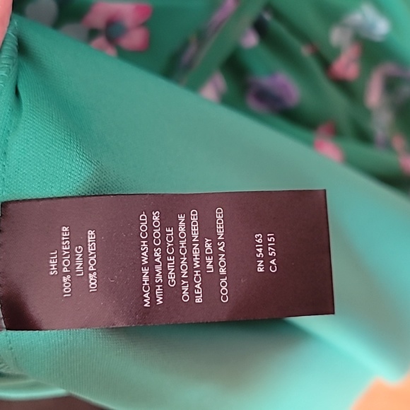 Jessica Howard Green Flower Dress with belt - Picture 6 of 6